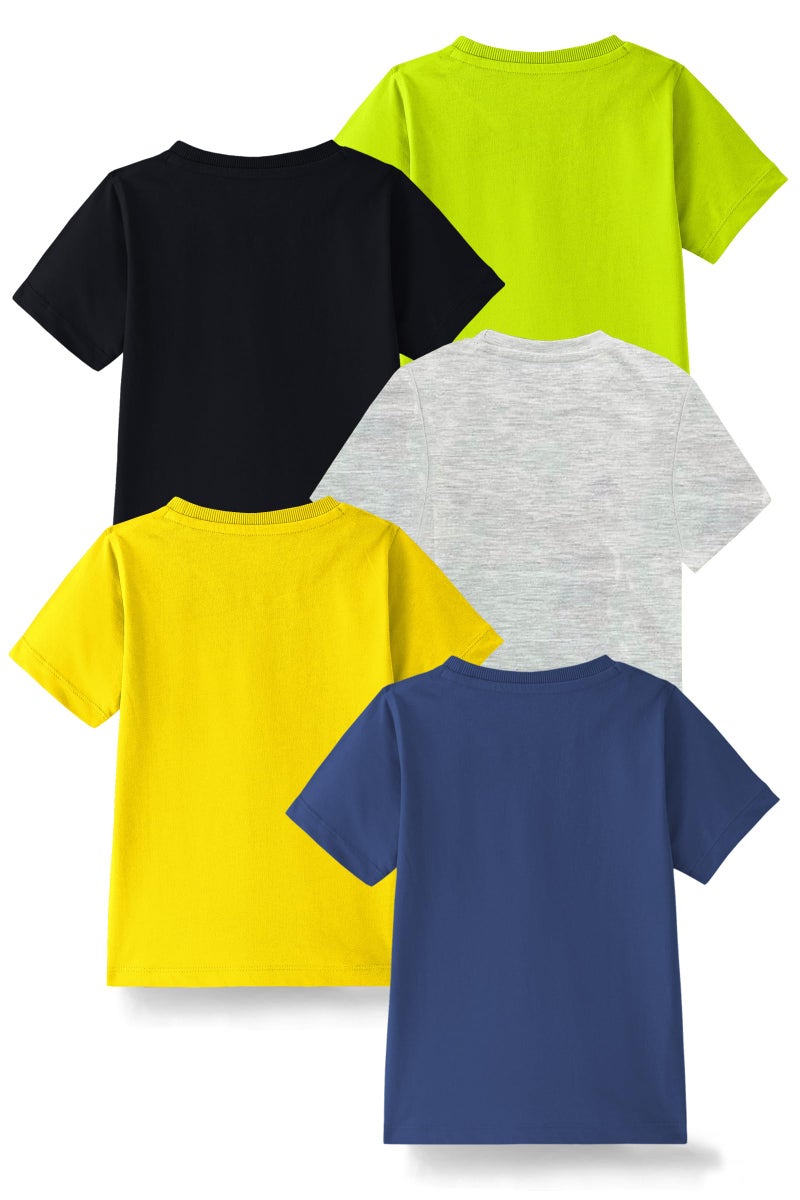 Kuchipoo Boys Regular Fit Half Sleeves Cotton T-Shirts (KUC-TSHRT-421, 12-18 Months, Multi-Colored) - Image 2