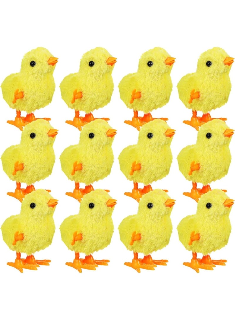 MAGIC VAULT 12 قطعة دمى دجاجة قافزة تعمل بالزنبرك – دجاجة محشوة لطيفة للأطفال، والرضع، وحقائب الحفلات، ومتعة اللعب - Image 1