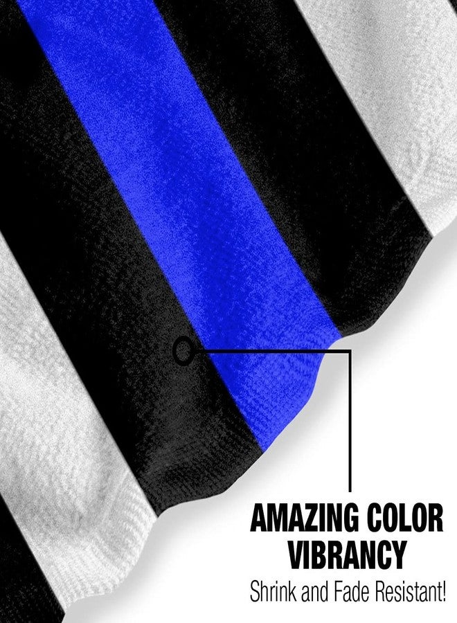 LOGOVISION منشفة شاطئ علم أمريكا رفيعة الخط الأزرق LOGOVISION 30" X 60" - Image 5