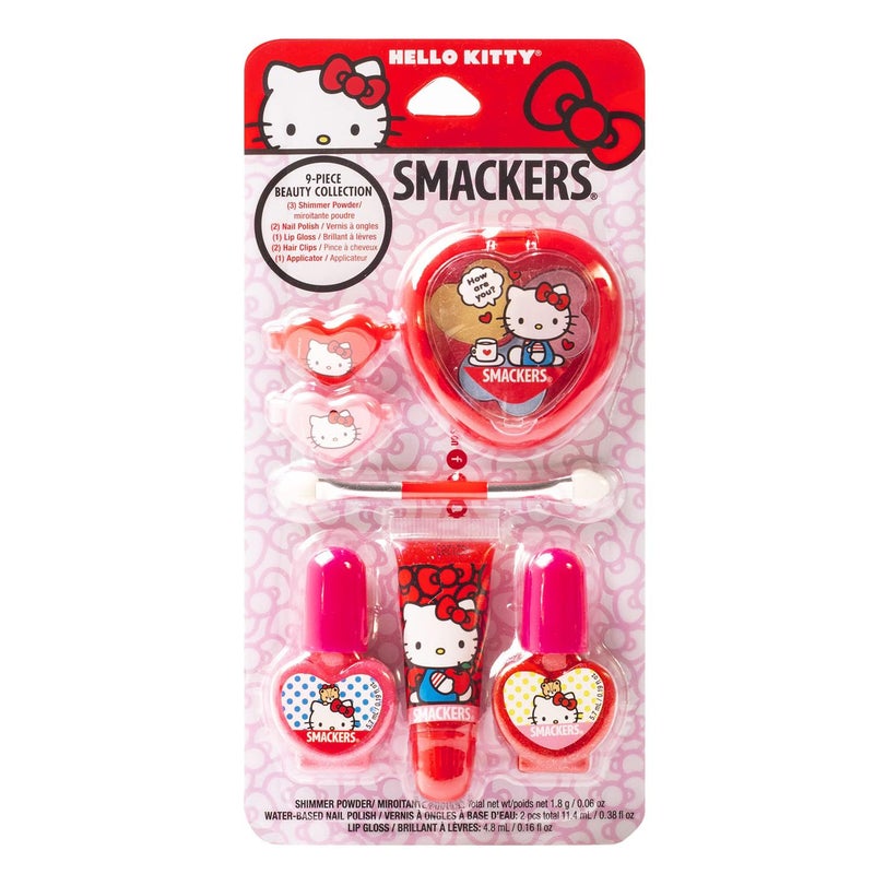 Lip Smacker Sanrio Hello Kitty Makeup Set, Kids Color Collection, 3 Moisturizing, Smoothing Soft Shine, Hydrating & Protecting Products, Fun Flavors, Cruelty-Free & Vegan - Image 1