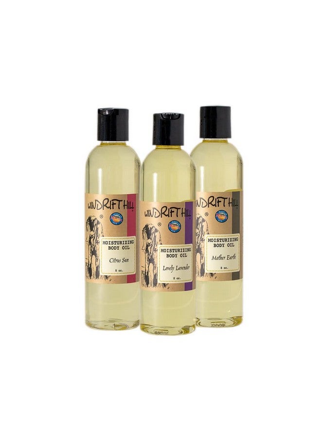 (Mother Earth) Windrift Hill Moisturizing Massage & Bath Oil 8 Ounce Bottle