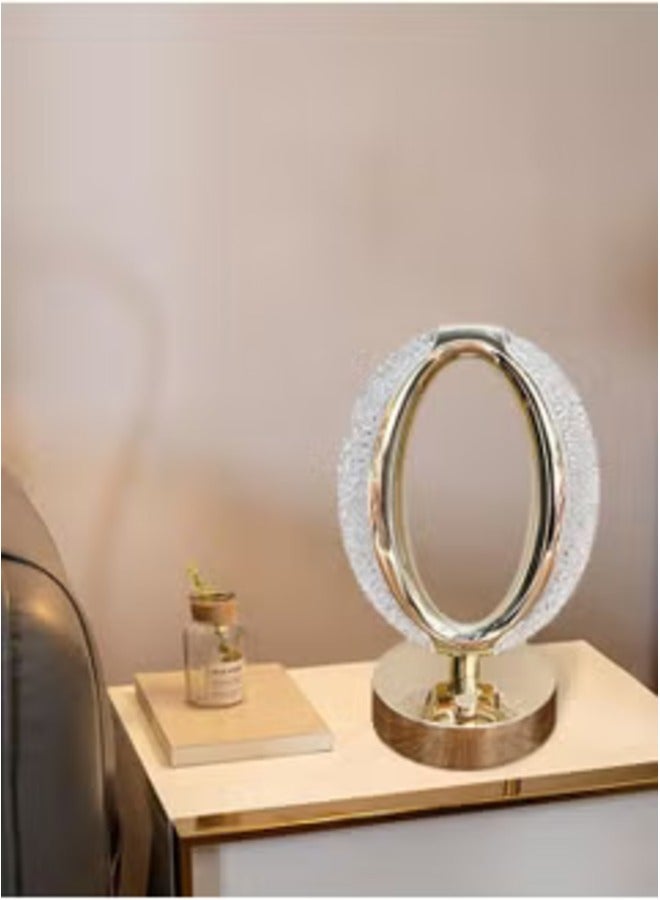 ELTRAZONE MOONCEE Crystal Diamond Table Lamp – Elegant Round and Oval Design with Type-C Charging and Tricolor Light - Image 4