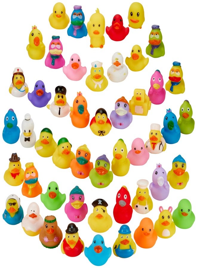 Playbees مجموعة متنوعة من البط المطاطي، بط مطاطي صغير للأطفال، ألعاب استحمام للأطفال، بط جيب مضحك للعب بسيارات الجيب، مناسب للرحلات البحرية، هدايا أعياد الميلاد، أنشطة صيفية على الشاطئ أو المسبح، 25 قطعة - Image 1