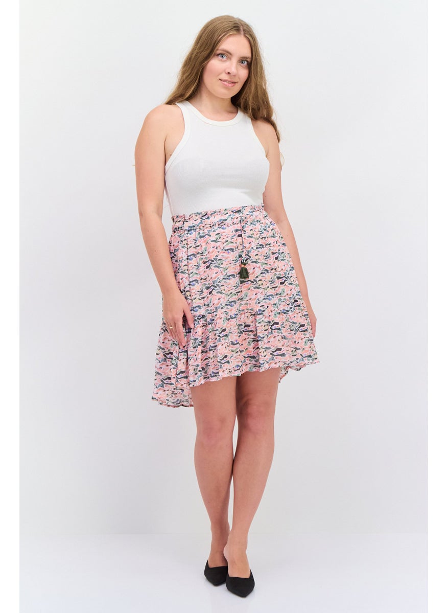 Scotch & Soda Women Allover Print Mini Skirt, Pink Combo  - Image 4