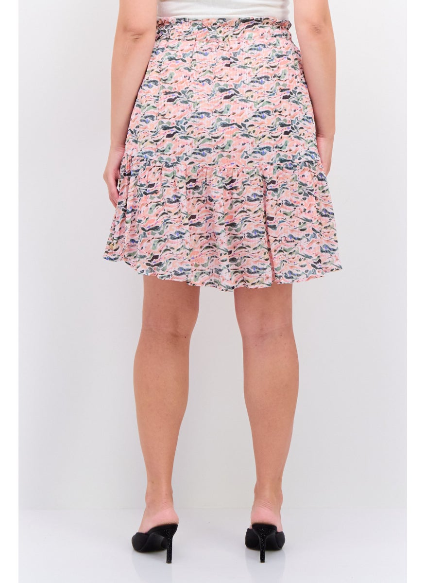 Scotch & Soda Women Allover Print Mini Skirt, Pink Combo  - Image 2