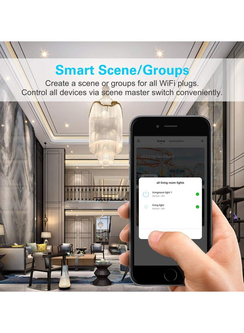 Halamine 1 PCS WiFi Smart Plug, 16A Smart Outlet for Home Appliances, Compatible with Google Home and Alexa, with Remote Control and Voice Control (No Hub Required)  - Image 5