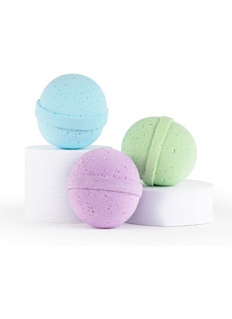 SpaRoom SpaRoom Soothe and Relax Handmade Natural Essential Oil Aromatherapy Bath Bombs Set of 3 Lavender Eucalyptus and Peppermint 