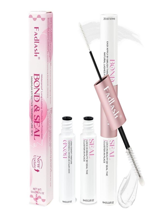 FADLASH Lash Bond and Seal 12ml Cluster Lash Glue for Eyelash Clusters Waterproof Eyelash Glue for DIY Eyelash Extensions Strong Hold - Image 1