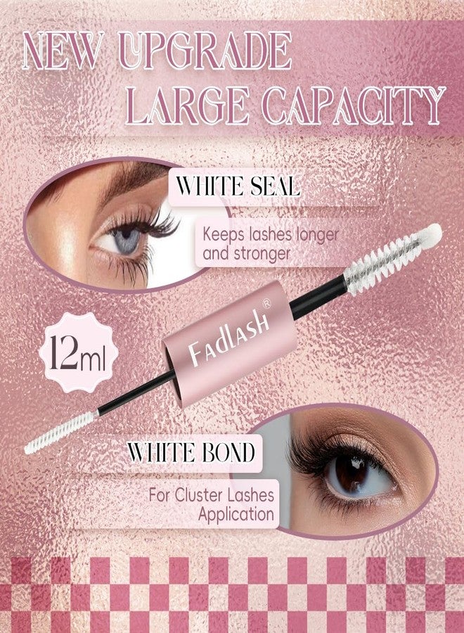 FADLASH Lash Bond and Seal 12ml Cluster Lash Glue for Eyelash Clusters Waterproof Eyelash Glue for DIY Eyelash Extensions Strong Hold - Image 3