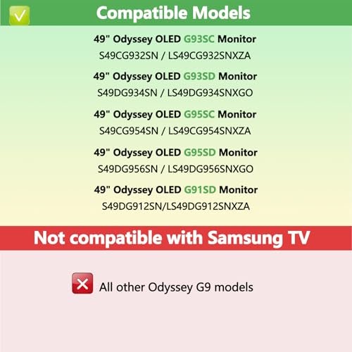 Tjyuze محول VESA G93SC متوافق مع سامسونج OLED أوديسي G9 (G93SC G95SC G91SD G93SD G95SD) LS49CG932SNXZA LS49CG954SNXZA LS49CG950SNXZA LS49DG912SNXZA LS49DG934SNXGO LS49DG956SNXGO حوامل الشاشات - Image 3