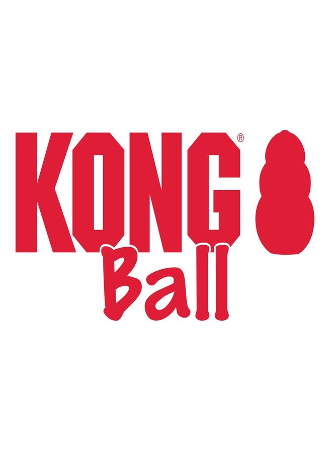 KONG Ball with Hole - Durable Dog Fetch Toy for Training, Interactive Playtime & More - Classic KONG Natural Rubber Ball - Red - For Small Dogs - Image 3
