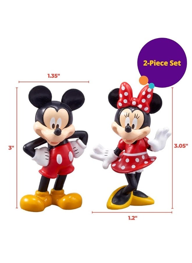 DecoPac ديكوست® ديزني ميكي ماوس وميني ماوس زينة كعكة، مجموعة زينة من قطعتين، بلاستيك آمن للطعام وقوي - Image 2