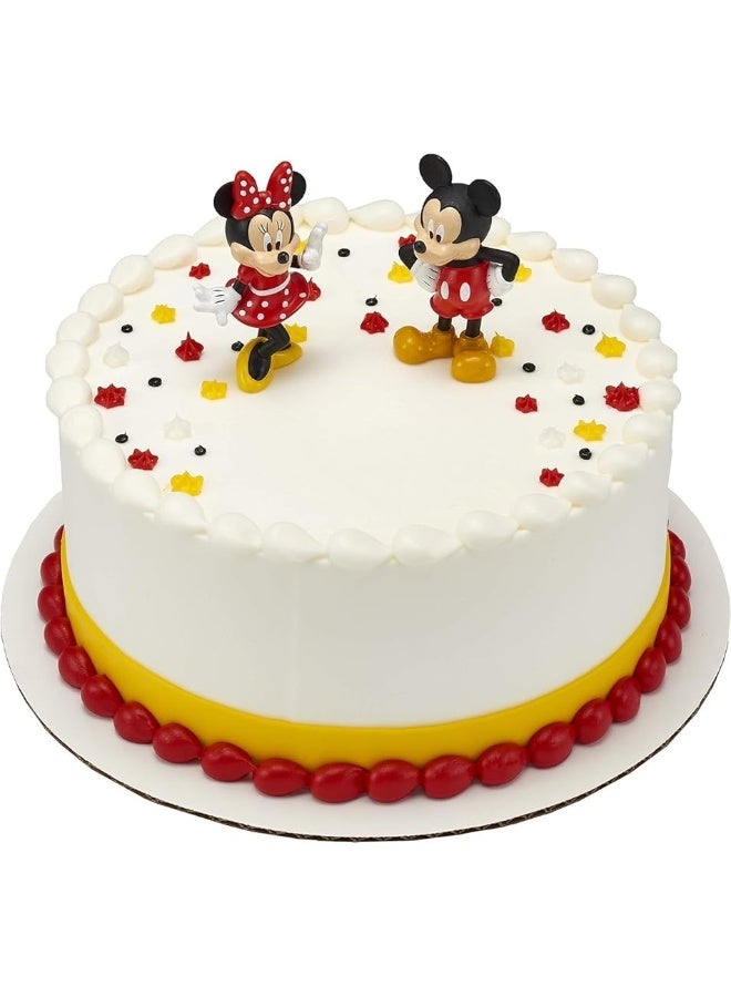 DecoPac ديكوست® ديزني ميكي ماوس وميني ماوس زينة كعكة، مجموعة زينة من قطعتين، بلاستيك آمن للطعام وقوي - Image 3