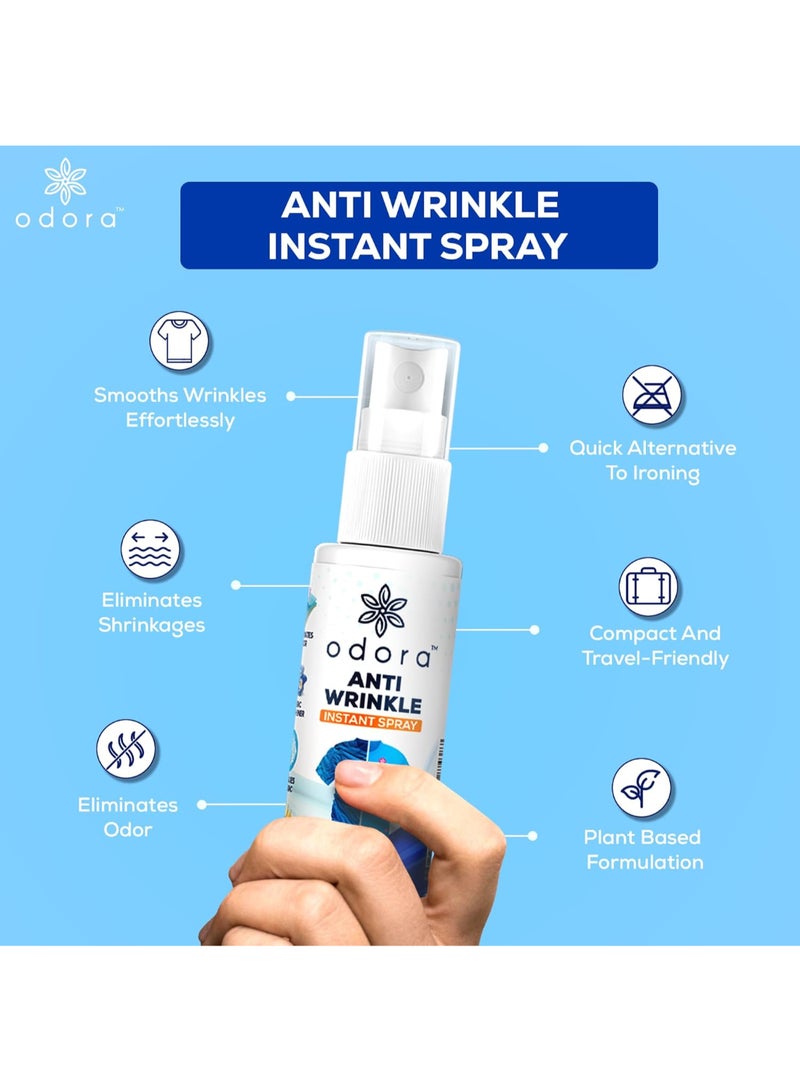 Odora Anti-Wrinkle Fabric Spray- Easily and Instantly Removes Wrinkles and Eliminates Odor in 5 Minutes, Anti-Static, No iron needed, No Stains, No Fading of clothes, 250 ml  - Image 4