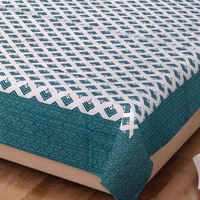 SDC Dreams HomeShop 100 Pure Cotton Rajasthani Tradition Queen Size Double Bedsheets with 2 Pillow Covers Queen Size Jaipuri Bedspreads - Image 2