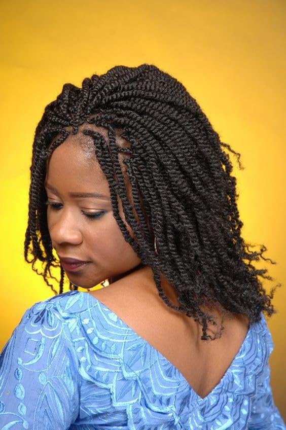 ZRQ 8 Inch 9 Pcs Micro Twist Crochet Hair Bob Crochet Braids Pre looped Mini Passion Twist Mini Senegalese Twist Crochet Hair Prelooped Hair Micro Braids Crochet Hair Extensions