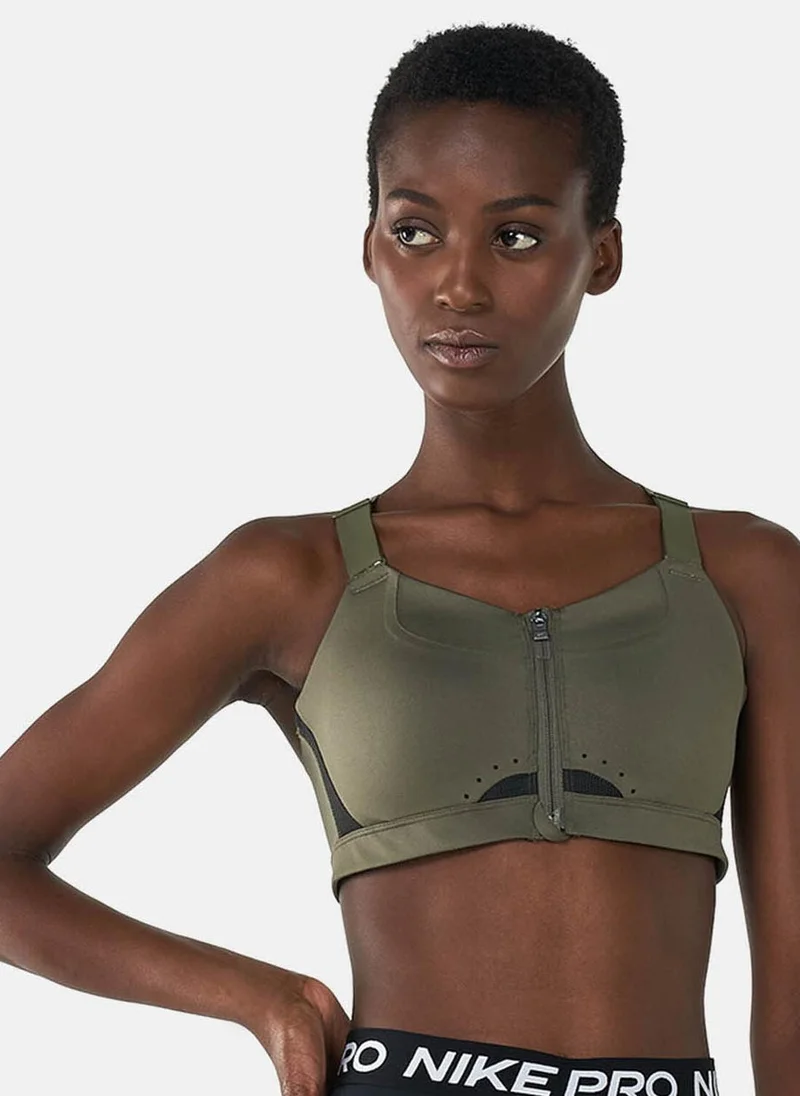 Nike Women's Alpha High-Support Padded Zip-Front Sports Bra