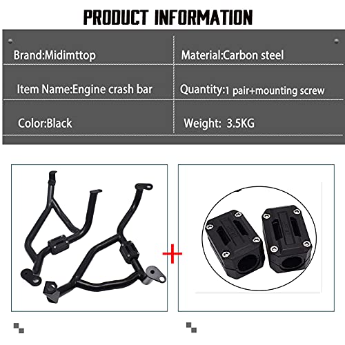 Midimttop Motorcycle GSXS750 Engine Guard Highway Crash Bars Bumper Stunt Cage Protector fit for SU&ZU&KI GSX-S GSX S 750 GSX-S750 Accessories 2017 2018 2019 2020 2021 2022 2023 - Image 2