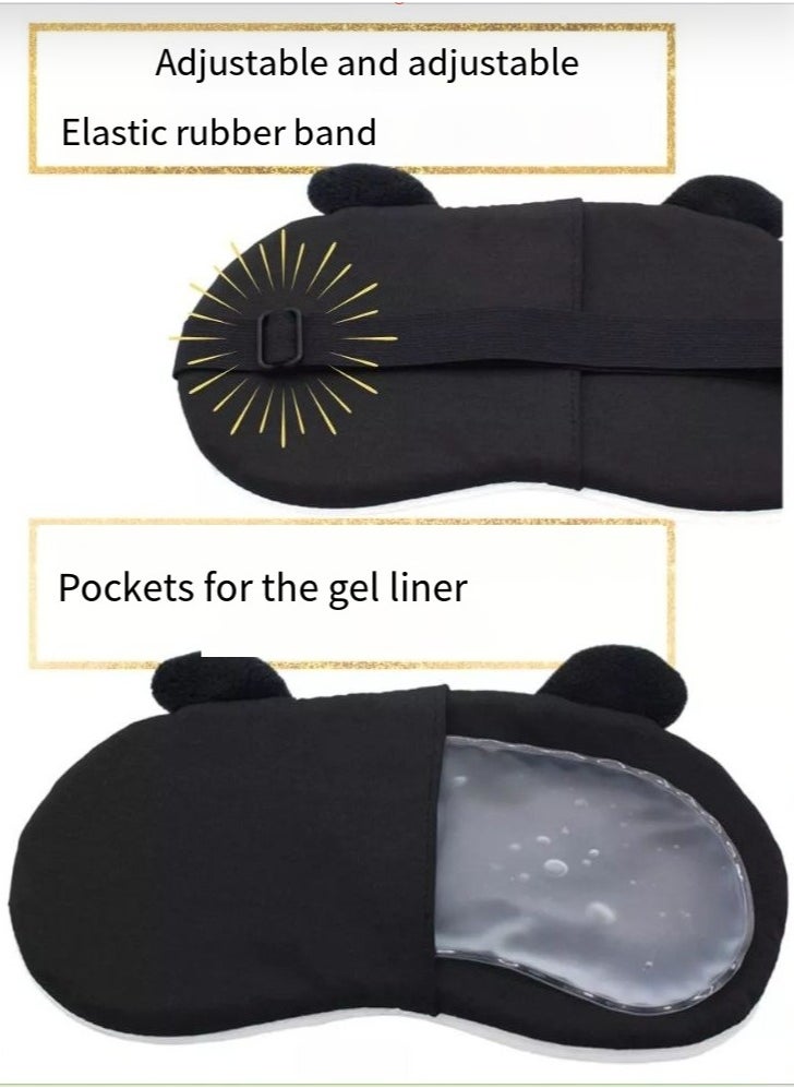 Sleep Eye Mask Cute Animal Eye Mask Soft Sleep Eye Mask Night Sleep Eye Mask Adjustable Elastic Sleep Eye Mask Suitable for Women Kids Girls and Adults  - Image 3