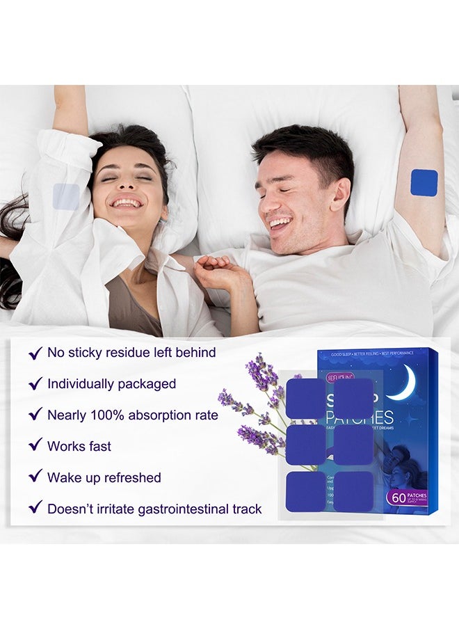 Sefudun - Sleep Patches, Deep Sleep Patches For Adults, Natural Deep Sleep Patches With Quick Acting Ingredients, Sleep Patches For Women, Men And Seniors, 60 Patches - Image 1