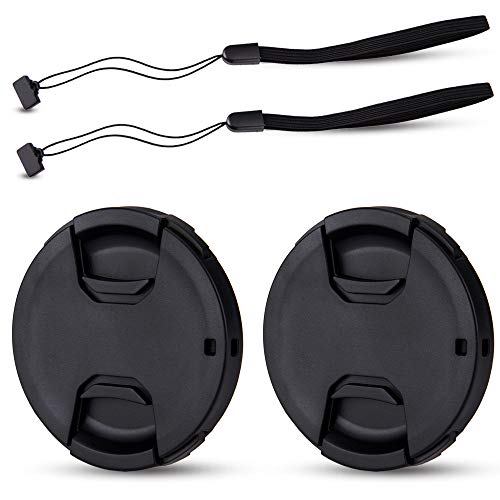 JJC 2Pack 58mm Front Lens Cap Cover for Canon EOS Rebel T7 T6 T5 T100 4000D T8i T7i T6s T6i T5i T4i T3i T2i T1i SL3 SL2 SL1 XSi XTi with EFS 1855mm Kit Lens and other Lenses with 58mm Filter Thread - Image 1