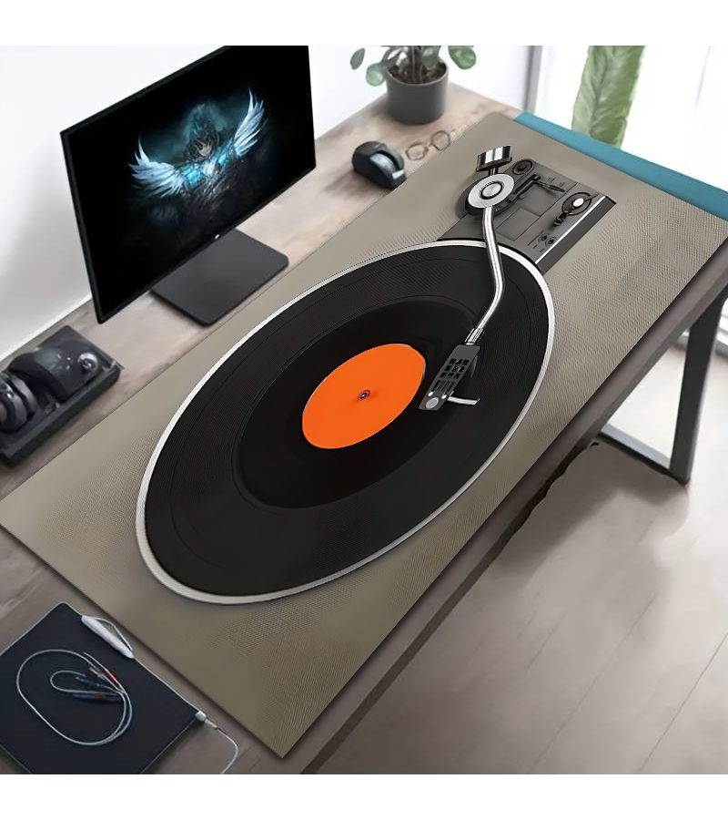 Diatomite Vintage Vinyl Record Mouse Pad 20.9cm X 25.7cm Washable Non Slip Rubber Base - Image 1