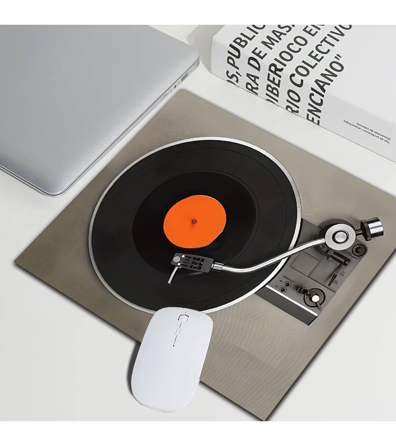 Diatomite Vintage Vinyl Record Mouse Pad 20.9cm X 25.7cm Washable Non Slip Rubber Base - Image 3