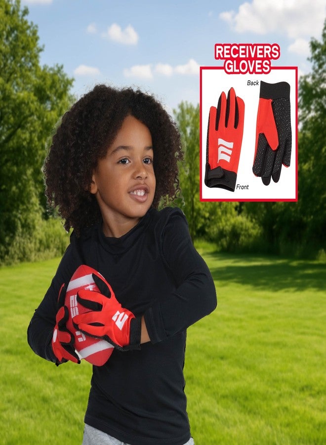 ESPN Kids Football Game Includes Mini Football, Field Goal Post, Passing Target, Receiver Gloves, and Play Mat - Image 3
