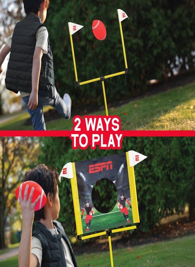 ESPN Kids Football Game Includes Mini Football, Field Goal Post, Passing Target, Receiver Gloves, and Play Mat - Image 2