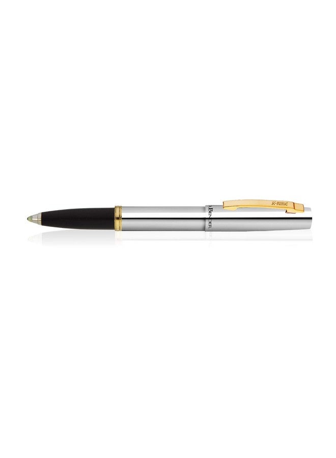 K-NINE AirBender TR400 V2 Roller Bright Chrome GPV2 Gel Ink Pen (Black) - Image 1