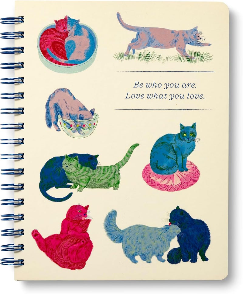 Compendium Spiral Notebook – Be Who You Are. Love What You Love. – A Designer Spiral Notebook with 192 Lined Pages, College Ruled, 7.0" W x 9.25" H - Image 1