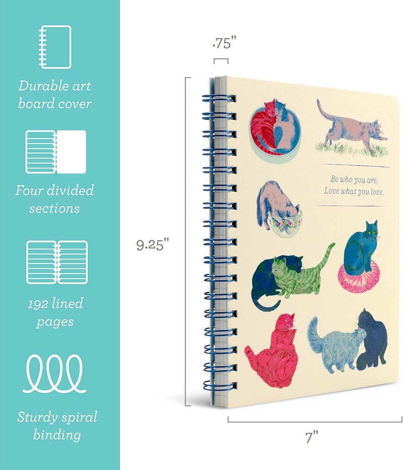 Compendium Spiral Notebook – Be Who You Are. Love What You Love. – A Designer Spiral Notebook with 192 Lined Pages, College Ruled, 7.0" W x 9.25" H - Image 2