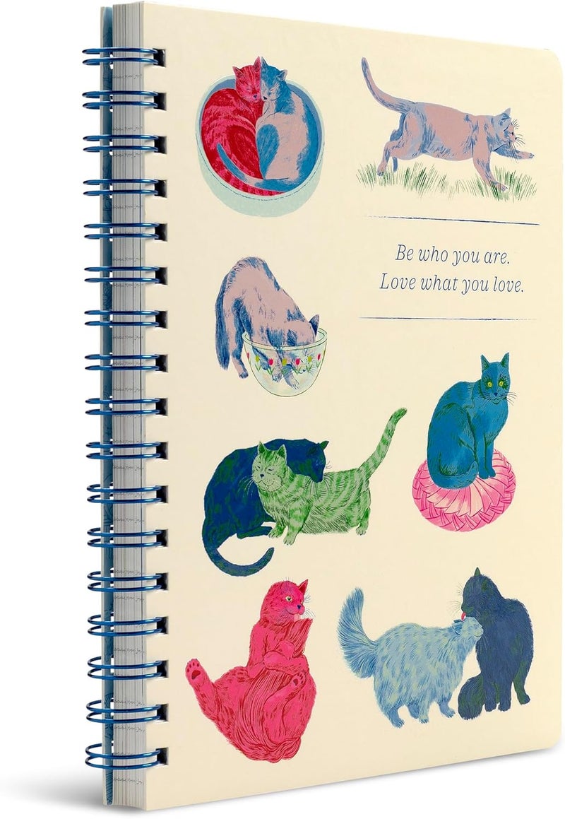 Compendium Spiral Notebook – Be Who You Are. Love What You Love. – A Designer Spiral Notebook with 192 Lined Pages, College Ruled, 7.0" W x 9.25" H - Image 3