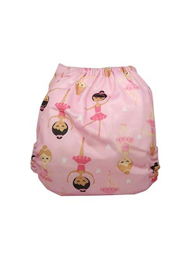 Mummamia حفاضات قماشية قابلة لإعادة الاستخدام للأطفال مع 2 بطانة من الألياف الدقيقة مكونة من 4 طبقات من Ballerina - Image 4