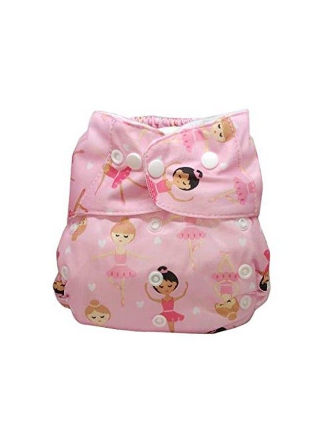 Mummamia حفاضات قماشية قابلة لإعادة الاستخدام للأطفال مع 2 بطانة من الألياف الدقيقة مكونة من 4 طبقات من Ballerina - Image 3