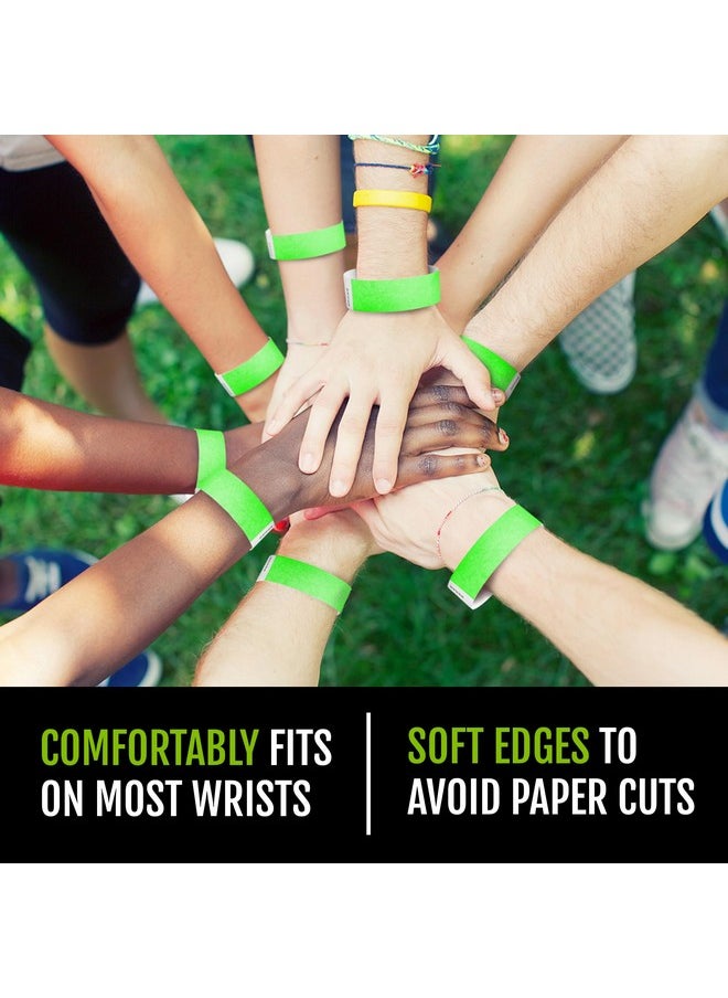 Wristco 600 WristCo Neon Green Tyvek Wristbands for Events - Tamper-Proof Design & Fluorescent Color Prevent Reuse Premium-Grade Bracelets for Hospital & Medical ID, Party & VIP Identification  - Image 5