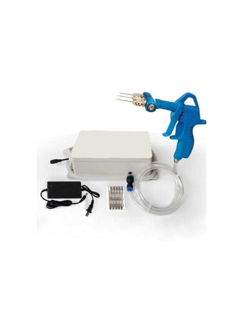 Meat Injector Gun Pump with Hose, 60W Electric Marinade Injector Meat Syringe Single Gun with 10 Stainless Steel Needle for Roast Turkey, Pork, Beef (Three Needle)