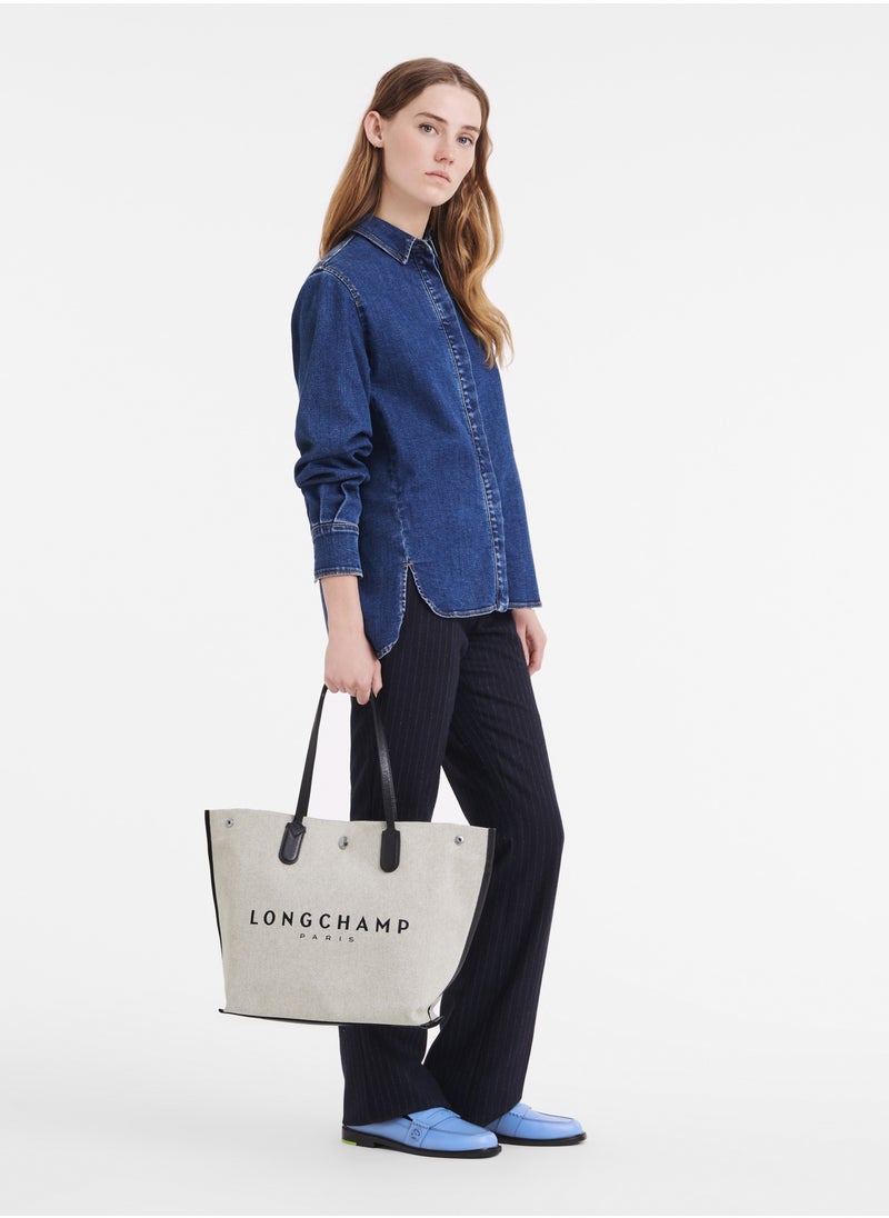 Longchamp - Essential L Tote Bagecru - Canvas - Image 1