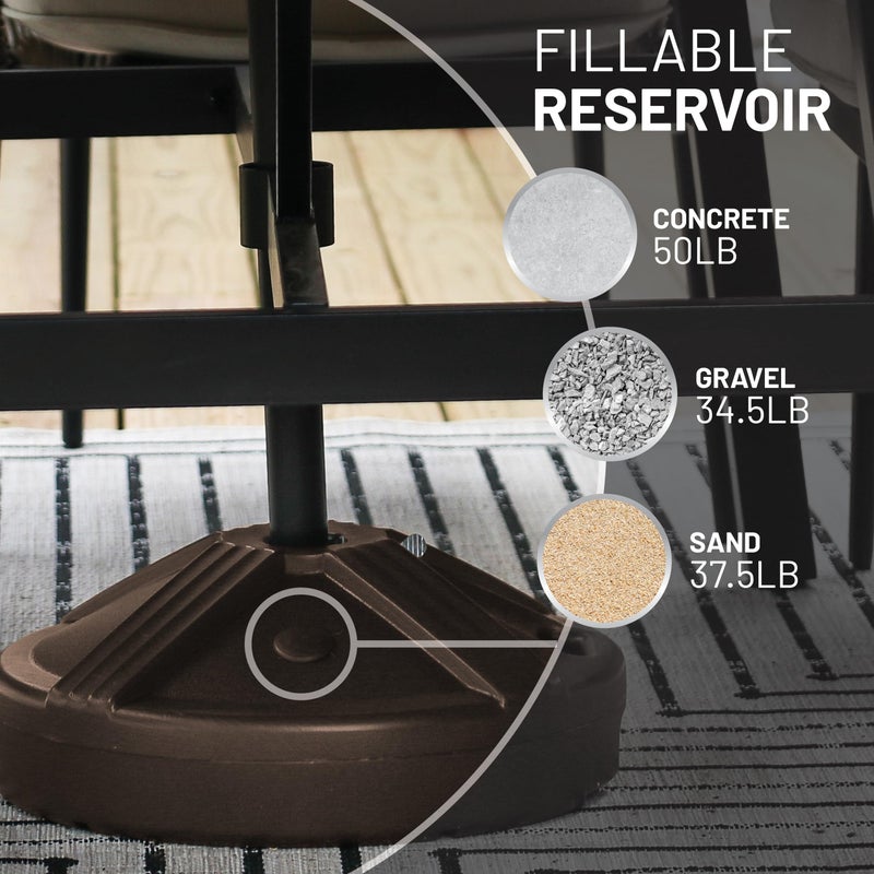 US Weight Durable Fillable Umbrella Base Designed to be Used with a Patio Table 3.5 pounds , Bronze - Image 3
