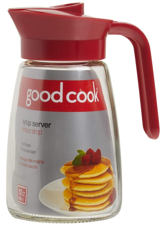 GoodCook Everyday 12 oz. Syrup Dispenser - Easy Pour Spout Waffle & Pancake Syrup Dispenser Container, Glass Syrup Bottle for Maple Syrup, Honey, Barbecue Sauce