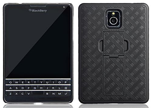 Nakedcellphone Case for AT&T BlackBerry Passport, Black Kickstand Case Slim Hard Shell Cover for AT&T BlackBerry Passport (SQW100-3) - Image 3