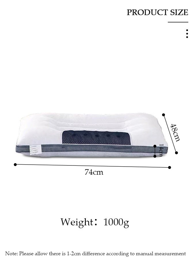 DUNISO قطعة واحدة من وسادة بذور كاسيا المريحة للغاية لتخفيف آلام الرقبة والرأس والكتف وسائد دعم محيطية للنوم في السرير وتقويم العظام والعمود الفقري العنقي وسادة مطاطية لنائم المعدة والجانب الخلفي - Image 2