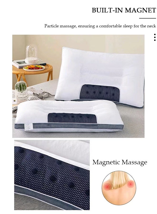 DUNISO قطعة واحدة من وسادة بذور كاسيا المريحة للغاية لتخفيف آلام الرقبة والرأس والكتف وسائد دعم محيطية للنوم في السرير وتقويم العظام والعمود الفقري العنقي وسادة مطاطية لنائم المعدة والجانب الخلفي - Image 4