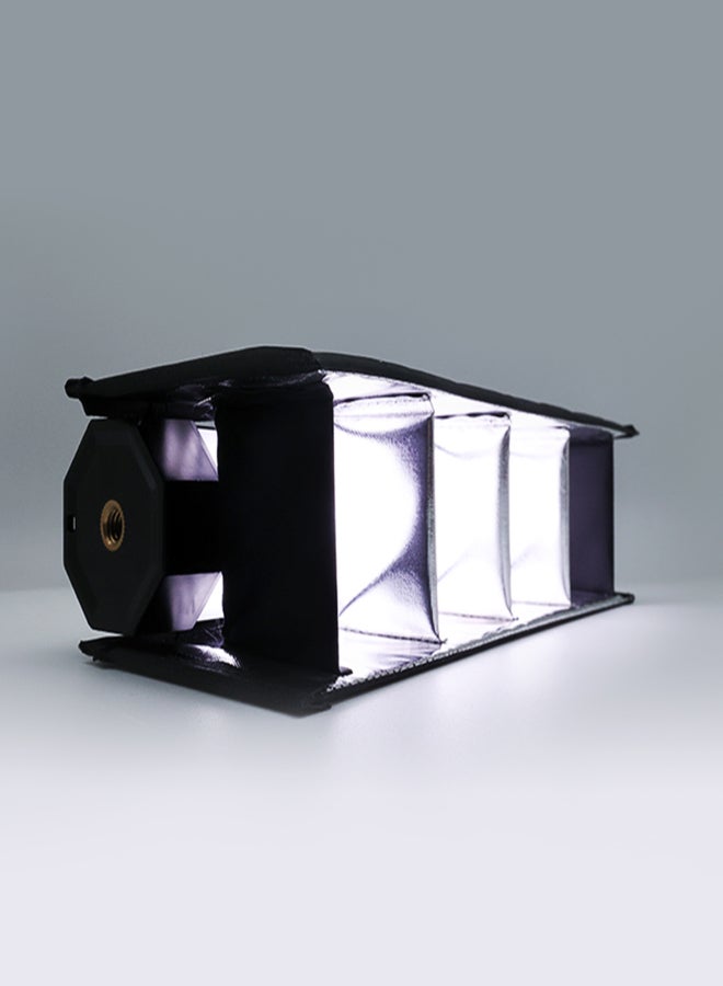 لوكسيو صندوق إضاءة ناعم قابل للطي من لوكسيو مع شبكة، مناسب لإضاءة الفيديو LED RGB P200، مثالي لتصوير البورتريه في الاستوديو وتصوير المنتجات والفيديوهات، مقاس 212 × 67 مم - Image 2