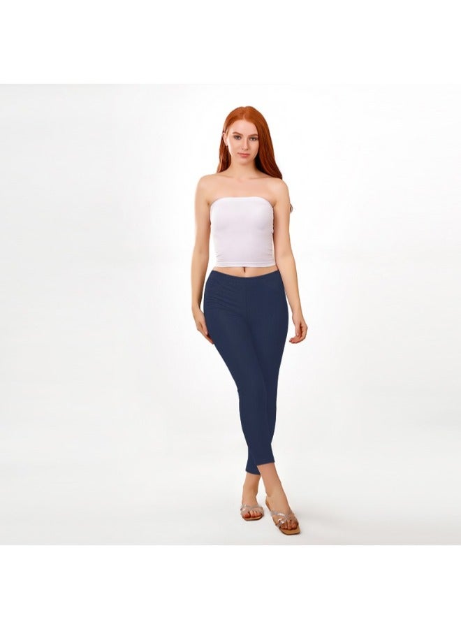 Selina Wear Selina Wear Women's Looking Legging - Denim-Inspired Comfort ny Fit Cotton Tights, Large  - Image 3