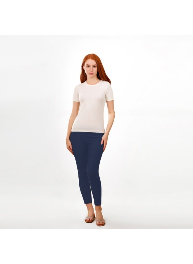 Selina Wear Selina Wear Women's Looking Legging - Denim-Inspired Comfort ny Fit Cotton Tights, Large  - Image 5