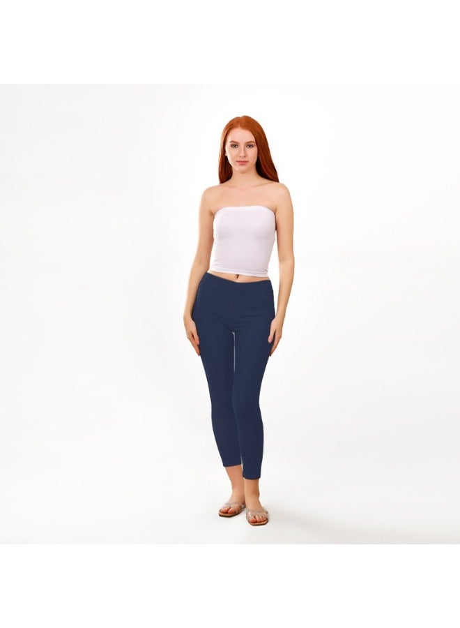 Selina Wear Selina Wear Women's Looking Legging - Denim-Inspired Comfort ny Fit Cotton Tights, Large  - Image 4