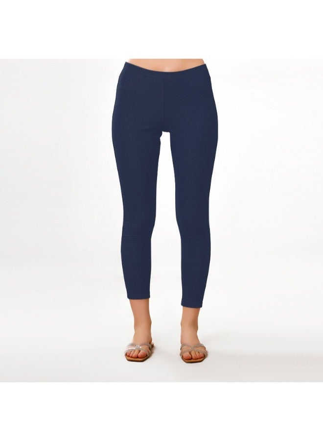 Selina Wear Selina Wear Women's Looking Legging - Denim-Inspired Comfort ny Fit Cotton Tights, Large  - Image 1