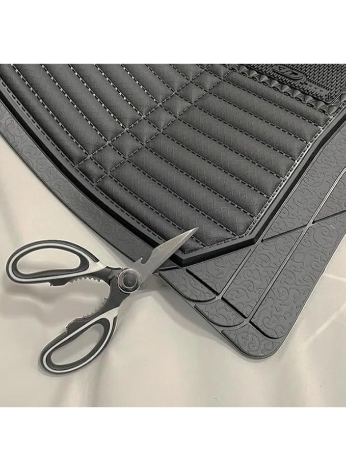 دواسات سيارة رابر (مطاط) عالمية - تصميم 3D فائق الجودة - طقم 3 قطع - مقاومة للمياه وحماية كاملة لجميع أنواع السيارات - Image 3