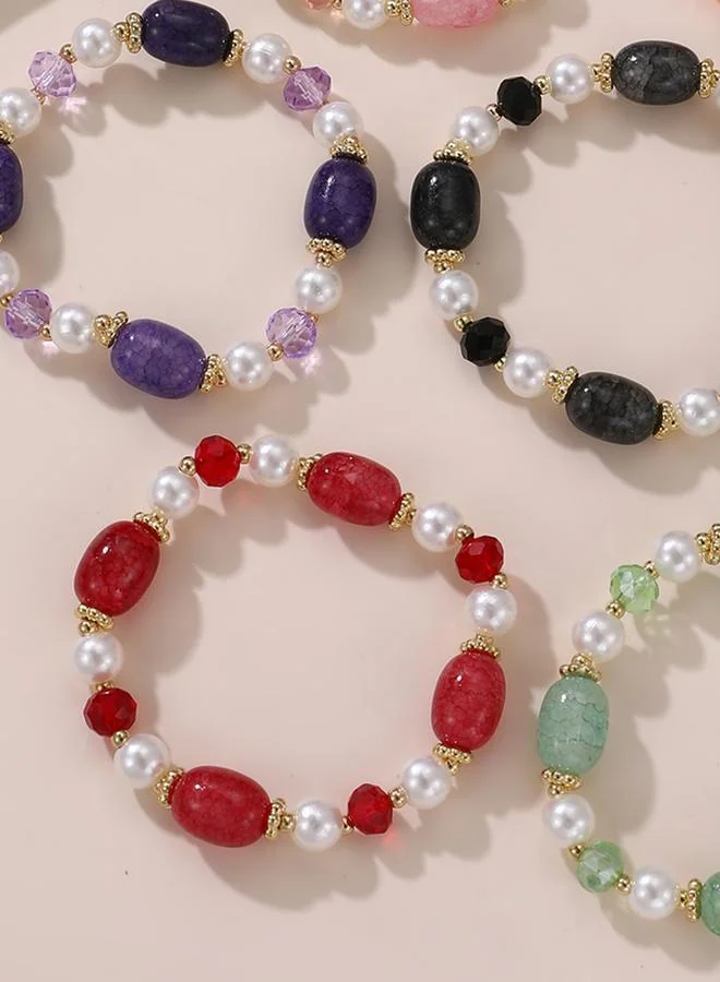 Take Two  Set of 7 - Multi Beaded Bracelets for Women | Best Price UAE